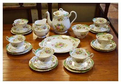 Lot 631 - Shelley 'Dubarry' pattern tea service