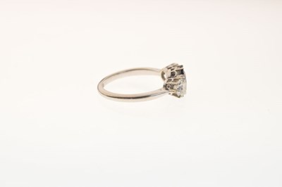 Lot 11 - Three stone sapphire and diamond ring