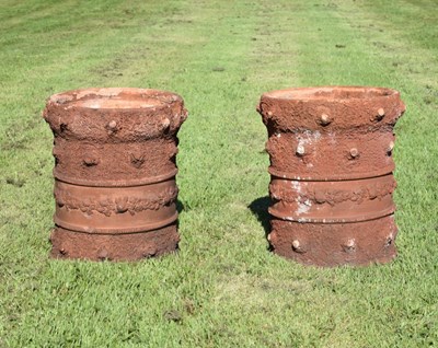 Lot 666 - Pair of terracotta garden planters