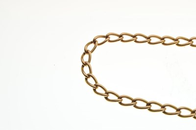 Lot 77 - Unmarked yellow metal watch chain