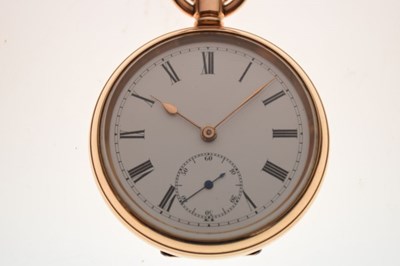 Lot 122 - Gentleman's gold-plated pocket watch