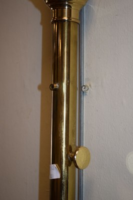 Lot 536 - Reproduction brass gimbal-mounted ships barometer