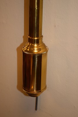 Lot 536 - Reproduction brass gimbal-mounted ships barometer