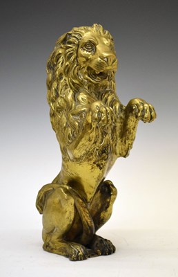 Lot 311 - 19th Century cast gilt brass lion rampant