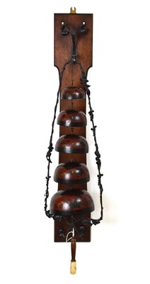 Lot 332 - Japanese nest of five bells, late Meiji period, early 20th Century