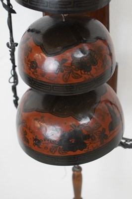 Lot 332 - Japanese nest of five bells, late Meiji period, early 20th Century