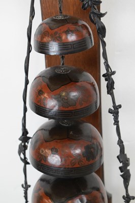 Lot 332 - Japanese nest of five bells, late Meiji period, early 20th Century