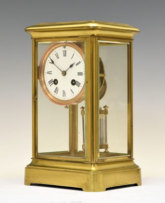 Lot 557 - French four-glass mantel Clock