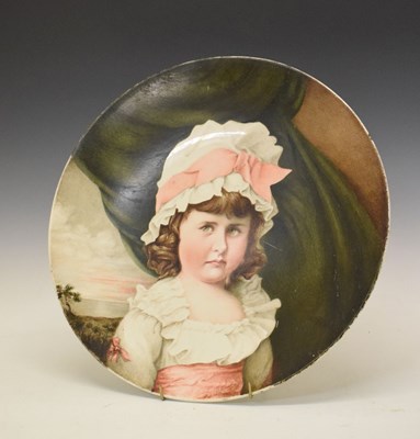 Lot 298 - Dated late 19th Century pottery exhibition charger