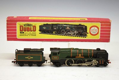 Lot 304 - Hornby Dublo 'Barnstable' (2235) locomotive and tender, boxed