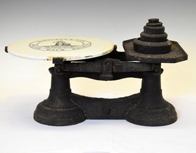 Lot 663 - Set of early 20th Century scales and weights by Bartlett & Son, Bristol