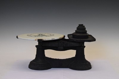 Lot 663 - Set of early 20th Century scales and weights by Bartlett & Son, Bristol