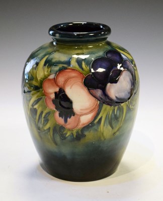 Lot 484 - Moorcroft Pottery - 'Anemone' pattern ovoid vase