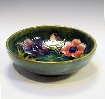 Lot 498 - Moorcroft Pottery - Large Anemone pattern footed bowl