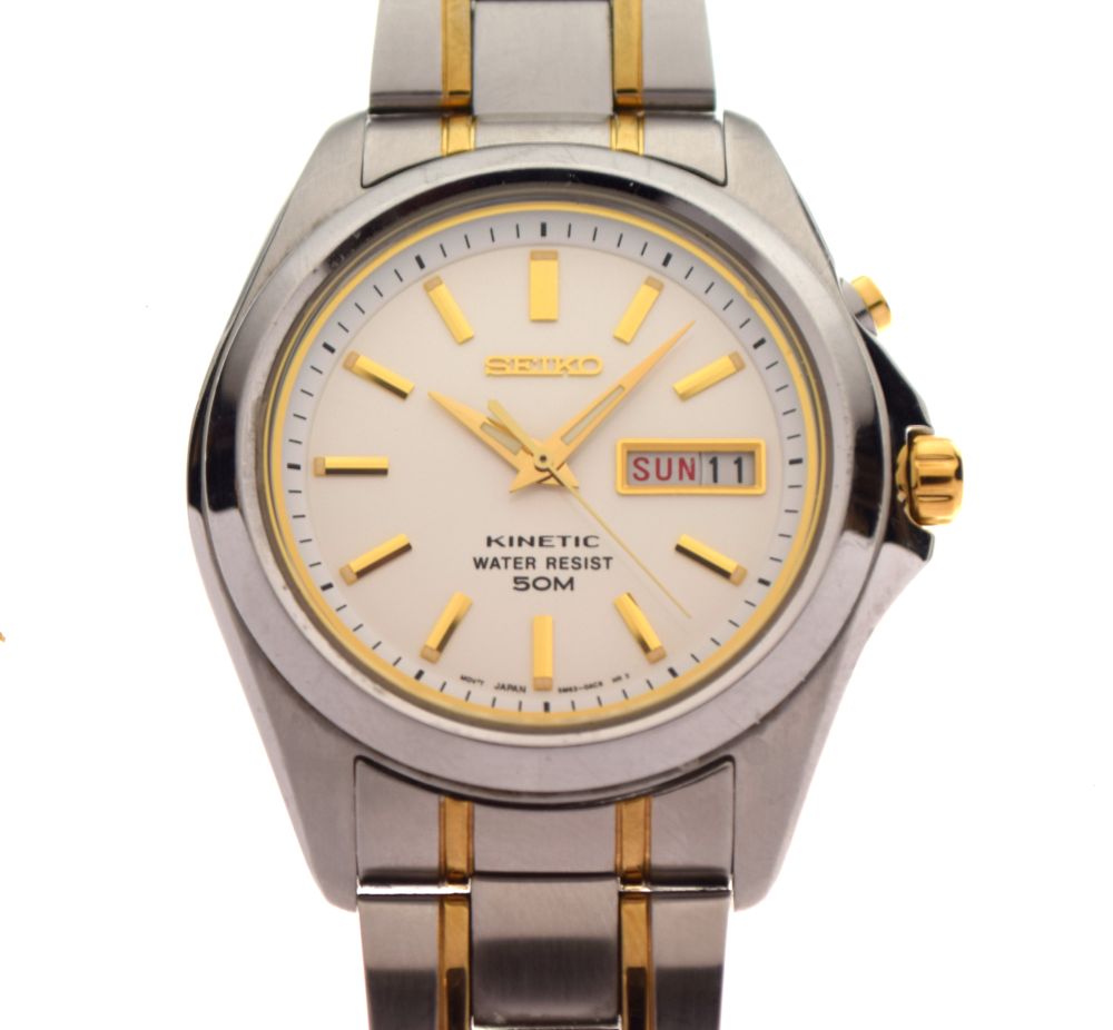 Seiko kinetic water resist 50m sale