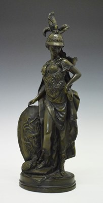 Lot 333 - Large bronze sculpture of Minerva, 20th Century