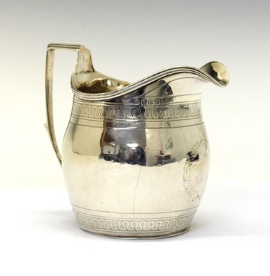 Lot 196 - George III silver helmet-shaped cream jug