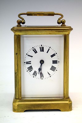 Lot 547 - French brass carriage clock