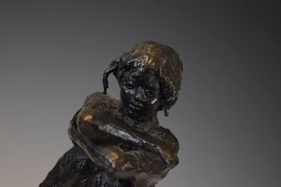 Lot 190 - Kenneth Carter - 20th Century - Bronze figure of a girl undressing