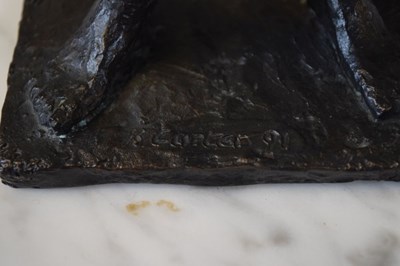 Lot 190 - Kenneth Carter - 20th Century - Bronze figure of a girl undressing