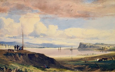 Lot 403 - George Arthur Fripp (1813-1896) - Watercolour - 'Mouth of the River Severn'