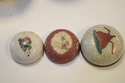 Lot 487 - Three Oriental ginger jars with covers