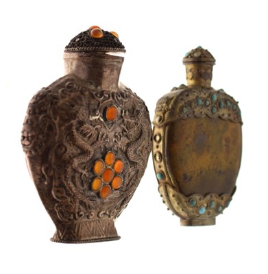 Lot 393 - Two Tibetan scent bottles