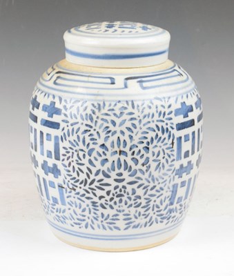 Lot 239 - Chinese ginger jar and cover