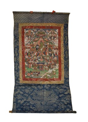 Lot 258 - Tibetan thangka of Buddha Amitabha in Sukhavati