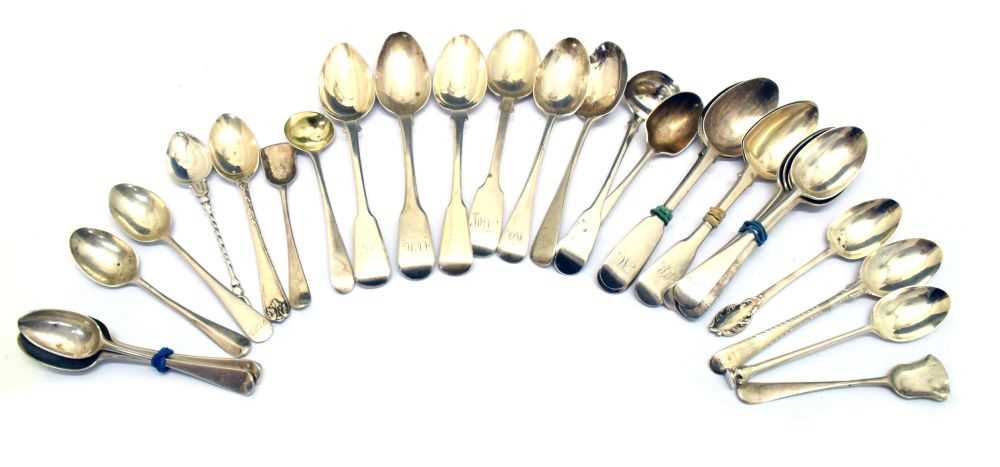 Lot 146 - Quantity of silver tea, coffee, and condiment spoons