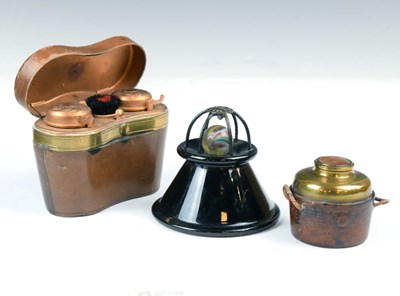 Lot 160 - Three novelty inkwells