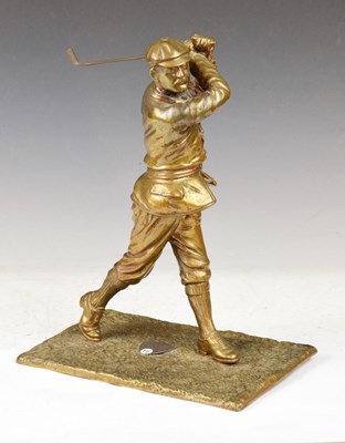 Lot 188 - Edward VII cast alloy figural golf trophy