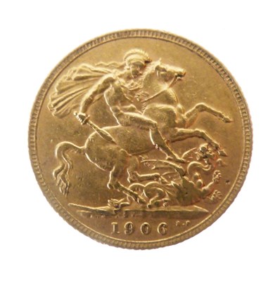 Lot 100 - Edward VII Gold Sovereign, 1906