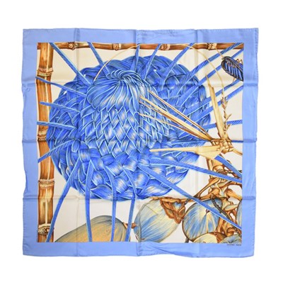 Lot 203 - Hermes Paris - Valerie Dawlat-Dumoulin - Lady's 'Jardin Creole' square silk scarf