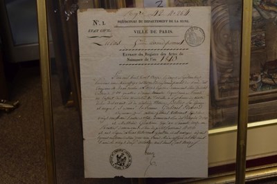 Lot 347 - French Revolution/Napoleonic document dated '1810'
