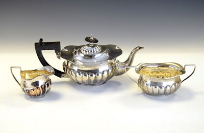 Lot 151 - Edwardian silver three-piece tea set