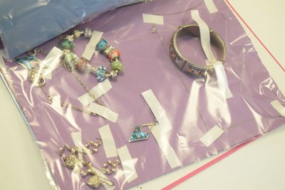 Lot 91 - Quantity of silver and white metal costume jewellery etc