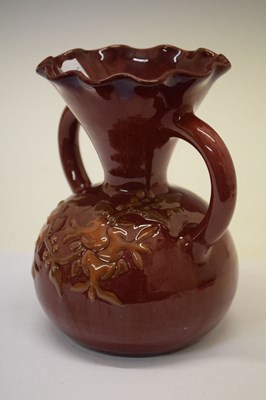 Lot 420 - Elton Ware (Clevedon) pottery twin-handled vase