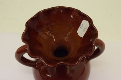 Lot 420 - Elton Ware (Clevedon) pottery twin-handled vase