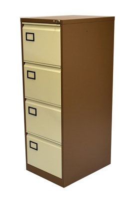 Lot 671 - Modern four-drawer metal filling cabinet