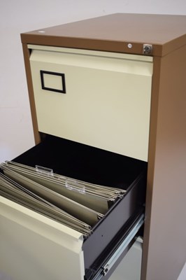 Lot 671 - Modern four-drawer metal filling cabinet