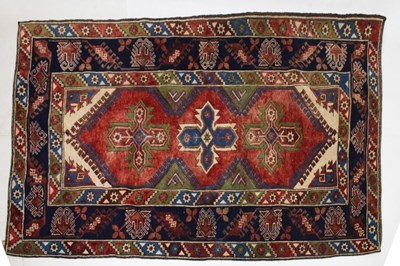 Lot 515 - Anatolian wool rug (red and green)