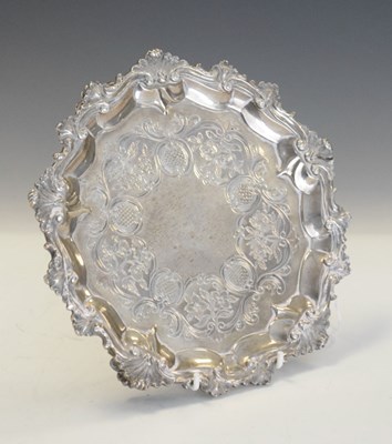 Lot 206 - George III silver salver or card tray