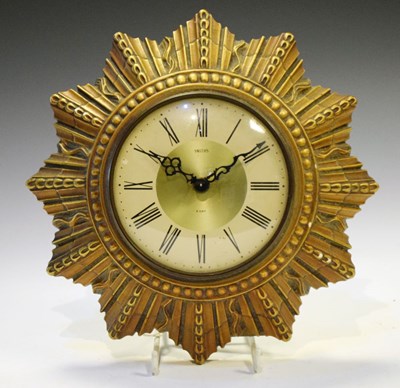 Lot 551 - Early 20th Century Smiths sunburst wall clock