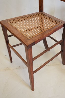 Lot 588 - Four inlaid occasional chairs with cane seats