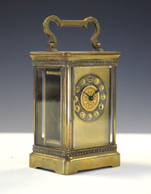 Lot 548 - French brass carriage clock