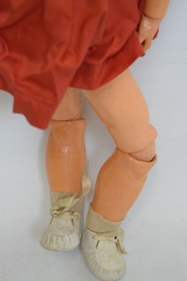 Lot 294 - German bisque headed doll and 'Big Bad Wolf' Pelham puppet