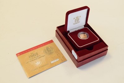 Lot 214 - Gold Coin - Elizabeth II 2002 United Kingdom Gold Proof Half Sovereign