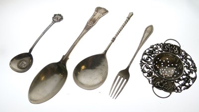 Lot 146 - R. E. [Rex] Stone - Silver twist stem spoon, etc.