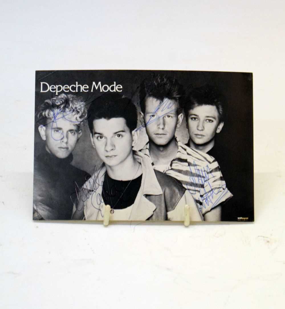 Lot 168 - Autographs - Depeche Mode signed black and white multi-signed publicity photograph